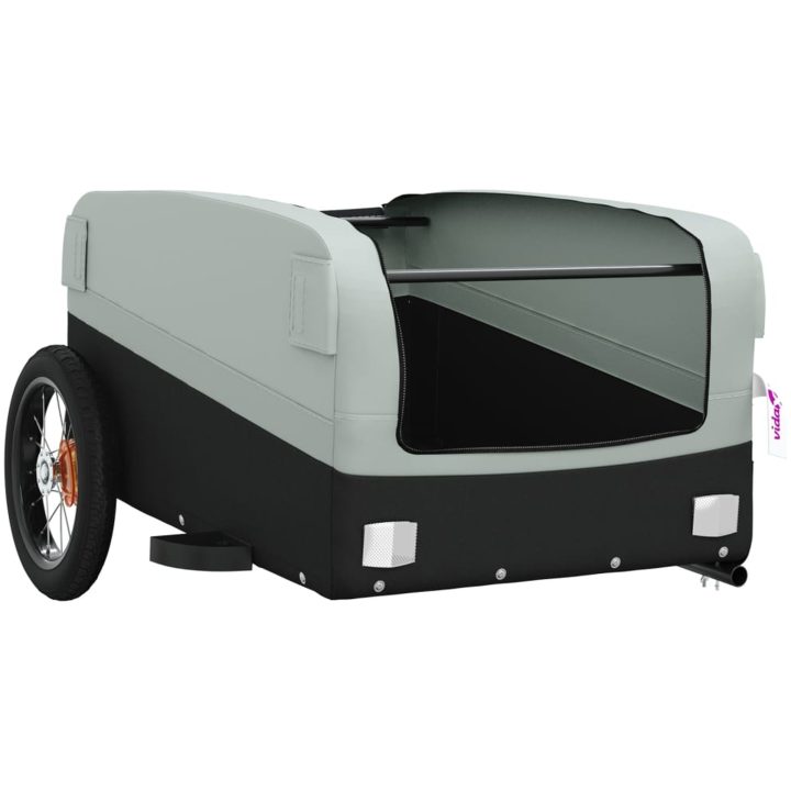 Cykelvagn svart och grå 30 kg järn vidaXL 122 x 52.5 x 42.5 cm – bild 5