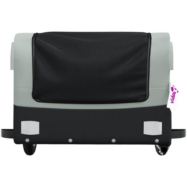 Cykelvagn svart och grå 30 kg järn vidaXL 122 x 52.5 x 42.5 cm – bild 6