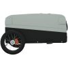 Cykelvagn svart och grå 30 kg järn vidaXL 122 x 52.5 x 42.5 cm – miniatyr 7