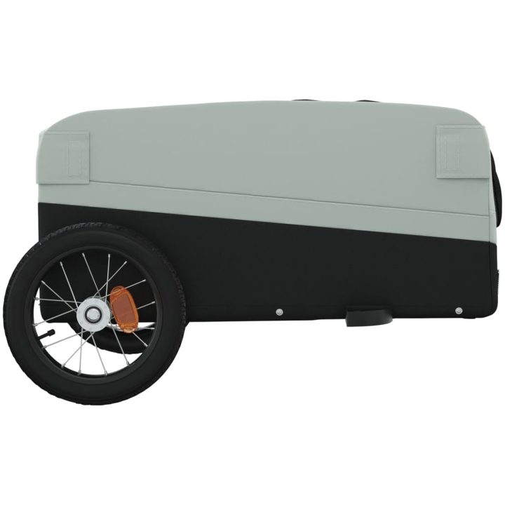 Cykelvagn svart och grå 30 kg järn vidaXL 122 x 52.5 x 42.5 cm – bild 7