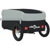Cykelvagn svart och grå 30 kg järn vidaXL 122 x 52.5 x 42.5 cm – miniatyr 8