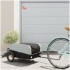 Cykelvagn svart och grå 30 kg järn vidaXL 122 x 52.5 x 42.5 cm – miniatyr 1
