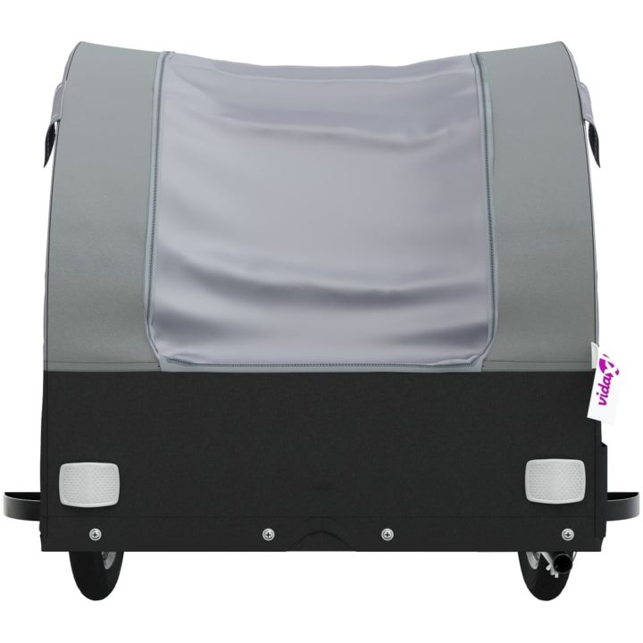 Cykelvagn svart och grå 30 kg järn vidaXL 123 x 52 x 53 cm – bild 6