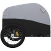 Cykelvagn svart och grå 30 kg järn vidaXL 123 x 52 x 53 cm – miniatyr 7
