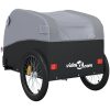 Cykelvagn svart och grå 30 kg järn vidaXL 123 x 52 x 53 cm – miniatyr 8