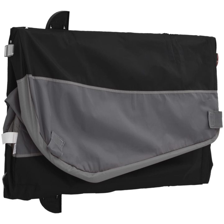 Cykelvagn svart och grå 30 kg järn vidaXL 123 x 52 x 53 cm – bild 9