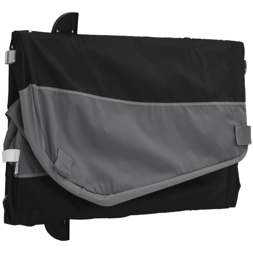 Cykelvagn svart och grå 45 kg järn vidaXL 126 x 63 x 63 cm – bild 9