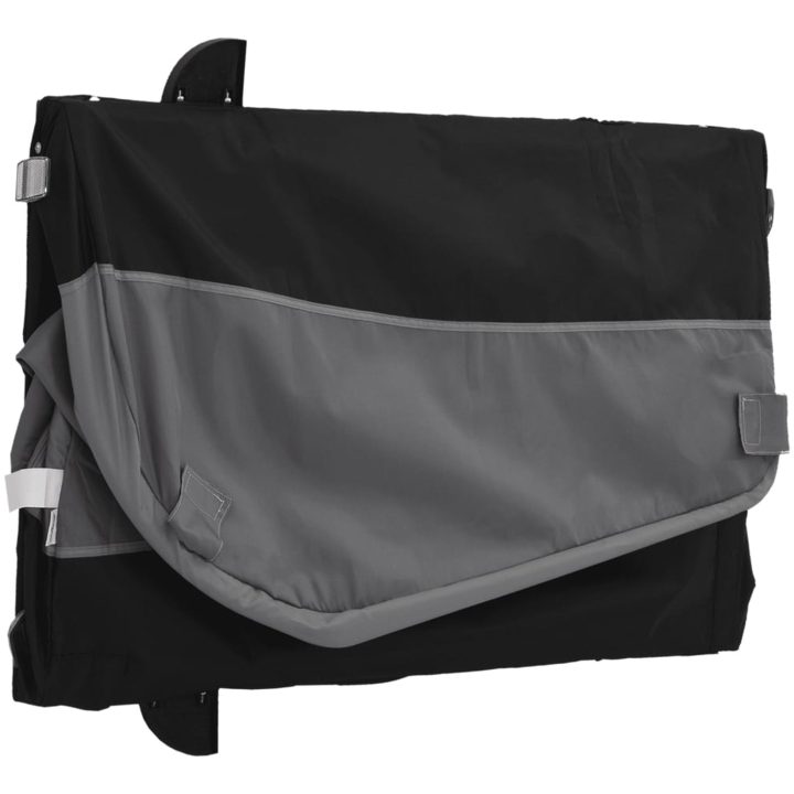 Cykelvagn svart och grå 45 kg järn vidaXL 126 x 63 x 63 cm – bild 9