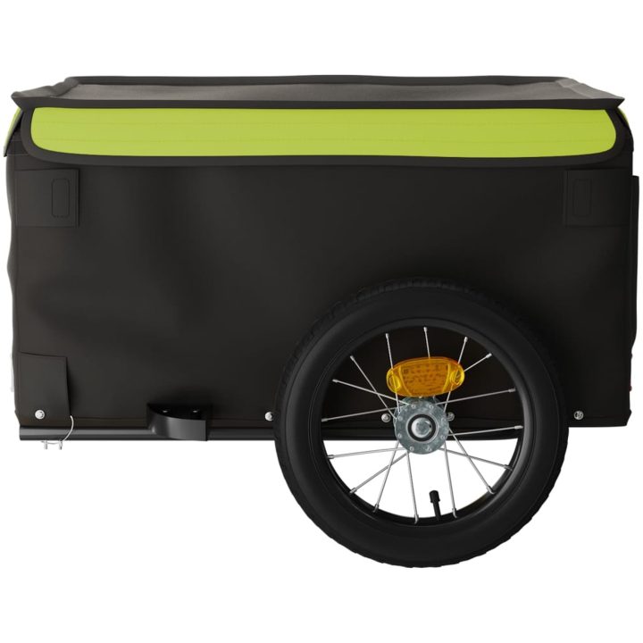 Cykelvagn svart och grön 30 kg järn vidaXL 120 x 54 x 44 cm – bild 7