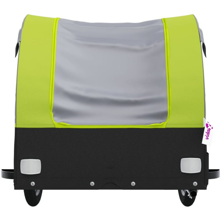 Cykelvagn svart och grön 45 kg järn vidaXL 126 x 63 x 63 cm – bild 6