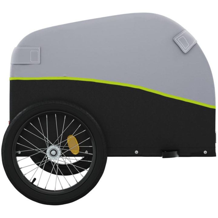Cykelvagn svart och grön 45 kg järn vidaXL 126 x 63 x 63 cm – bild 7