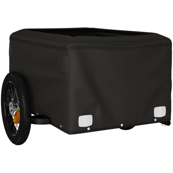 Cykelvagn svart och gul 30 kg järn vidaXL 120 x 54 x 44 cm – bild 5