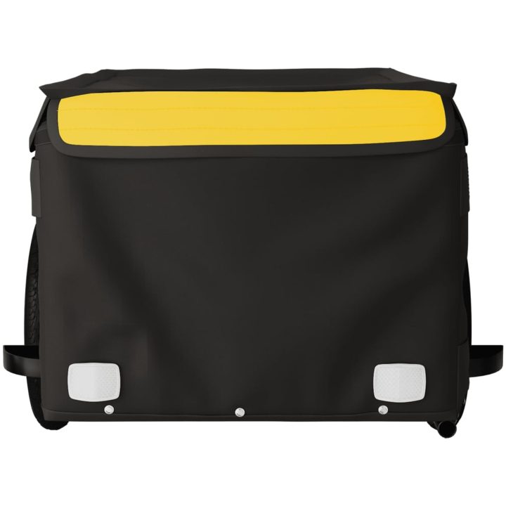 Cykelvagn svart och gul 30 kg järn vidaXL 120 x 54 x 44 cm – bild 6