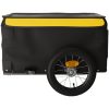 Cykelvagn svart och gul 30 kg järn vidaXL 120 x 54 x 44 cm – miniatyr 7