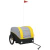 Cykelvagn svart och gul 45 kg järn vidaXL 133 x 68 x 68 cm – miniatyr 2