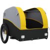 Cykelvagn svart och gul 45 kg järn vidaXL 133 x 68 x 68 cm – miniatyr 5