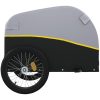 Cykelvagn svart och gul 45 kg järn vidaXL 133 x 68 x 68 cm – miniatyr 7