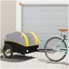 Cykelvagn svart och gul 45 kg järn vidaXL 133 x 68 x 68 cm – miniatyr 1