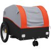 Cykelvagn svart och orange 30 kg järn vidaXL 52 x 123 x 53 cm – miniatyr 4