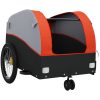 Cykelvagn svart och orange 30 kg järn vidaXL 52 x 123 x 53 cm – miniatyr 5