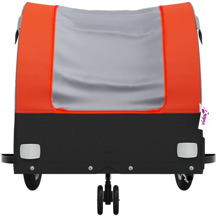 Cykelvagn svart och orange 30 kg järn vidaXL 52 x 123 x 53 cm – bild 6