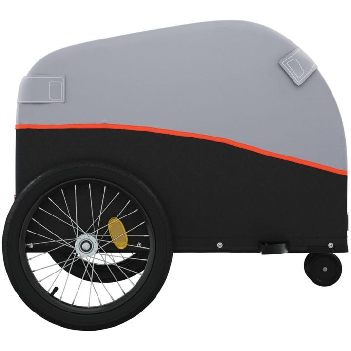 Cykelvagn svart och orange 30 kg järn vidaXL 52 x 123 x 53 cm – bild 7