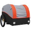 Cykelvagn svart och orange 45 kg järn vidaXL 133 x 68 x 68 cm – miniatyr 4