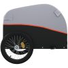 Cykelvagn svart och orange 45 kg järn vidaXL 133 x 68 x 68 cm – miniatyr 7