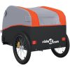 Cykelvagn svart och orange 45 kg järn vidaXL 133 x 68 x 68 cm – miniatyr 8