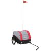 Cykelvagn svart och röd 30 kg järn vidaXL 123 x 52 x 53 cm – miniatyr 2