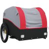 Cykelvagn svart och röd 30 kg järn vidaXL 123 x 52 x 53 cm – miniatyr 4