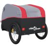 Cykelvagn svart och röd 30 kg järn vidaXL 123 x 52 x 53 cm – miniatyr 8