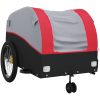 Cykelvagn svart och röd 45 kg järn vidaXL 63 x 126 x 63 cm – miniatyr 4