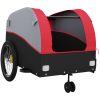 Cykelvagn svart och röd 45 kg järn vidaXL 63 x 126 x 63 cm – miniatyr 5