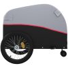 Cykelvagn svart och röd 45 kg järn vidaXL 63 x 126 x 63 cm – miniatyr 7