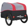 Cykelvagn svart och röd 45 kg järn vidaXL 63 x 126 x 63 cm – miniatyr 8