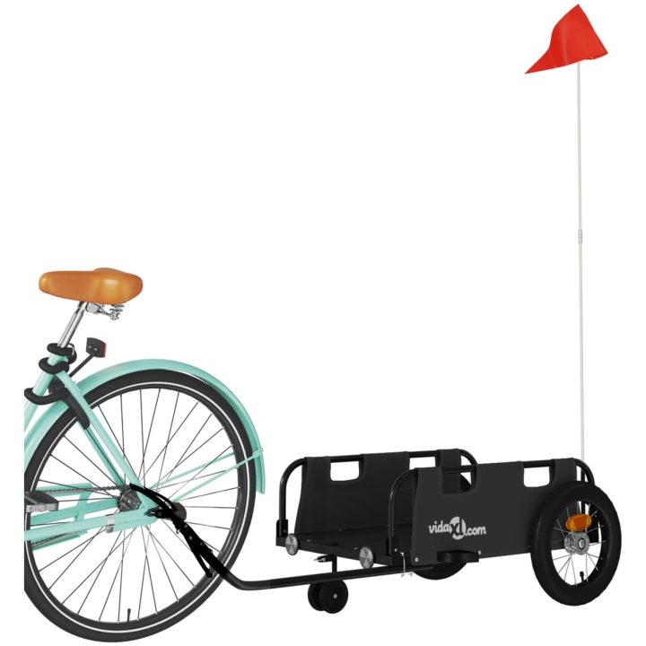 Cykelvagn svart oxfordtyg och järn vidaXL 123 x 52.5 x 33 cm – bild 3