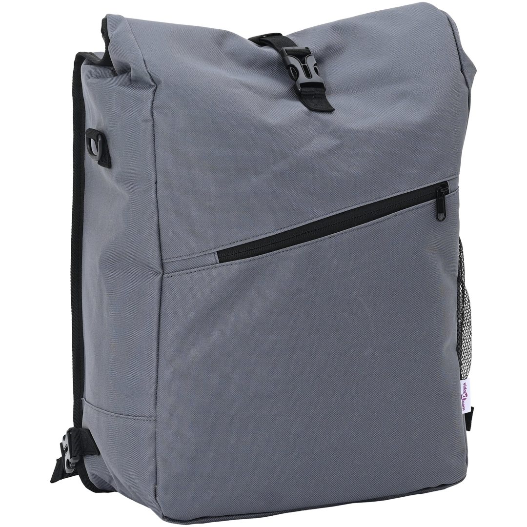 cykelväska för packvagn 25 L Grå 33x16x48 cm vidaXL Medium