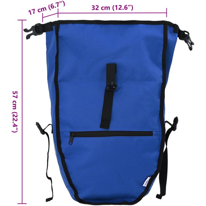 cykelväska för pakethållare 25 L Blå 32.5x17x57 cm vidaXL Medium – bild 12