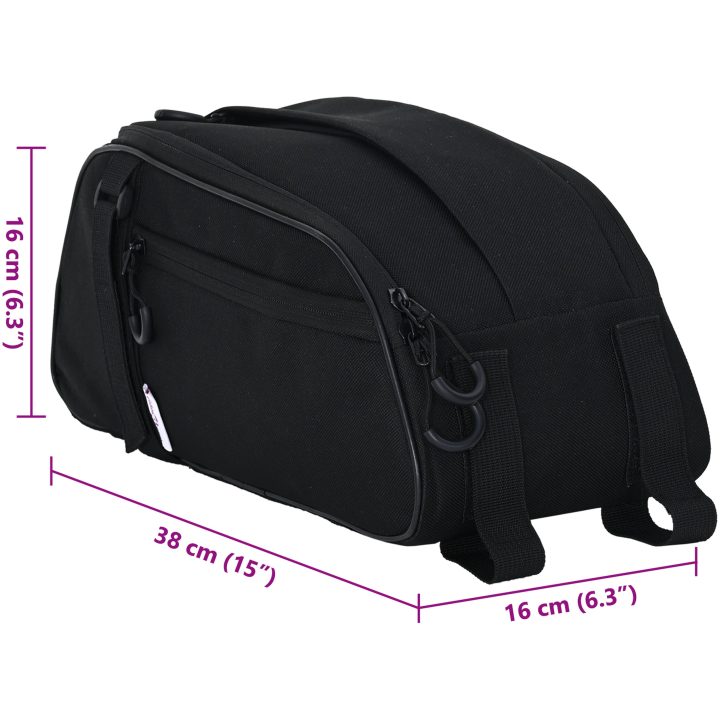 Cykelväska för Pannerrack 8 L Svart 38x16x16 cm vidaXL Medium – bild 12