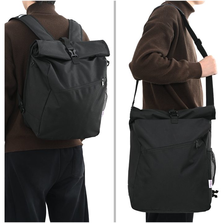 cykelväska för pannier hållare 25 L svart 33x16x48 cm vidaXL Medium – bild 3