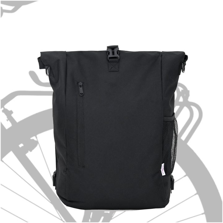 cykelväska för pannier rack 20 L svart 31x13x58 cm vidaXL Standard – bild 3