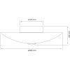 Cyklon Plafond, 34cm, Vit/stål ANETA HOME Sockel E14 Vit /Stål – miniatyr 2