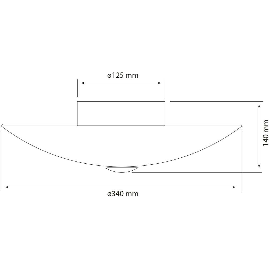 Cyklon Plafond, 34cm, Vit/stål ANETA HOME Sockel E14 Vit /Stål – bild 2
