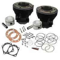 Cylinder- och kolvkit Svart Blank S&S Cycle