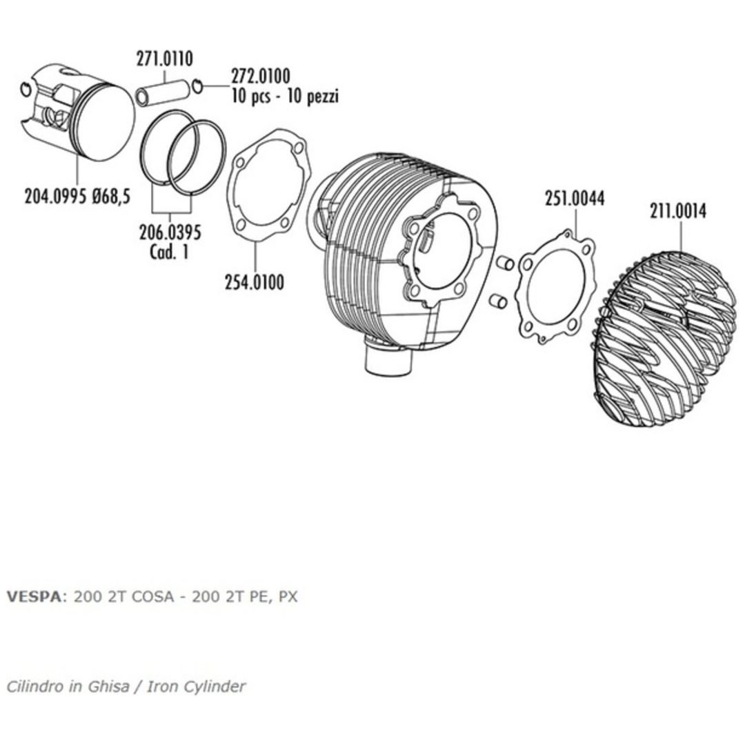 Cylinderkit POLINI – bild 2