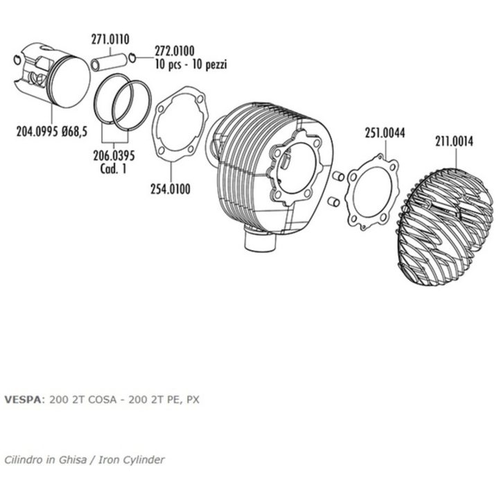 Cylinderkit POLINI – bild 2