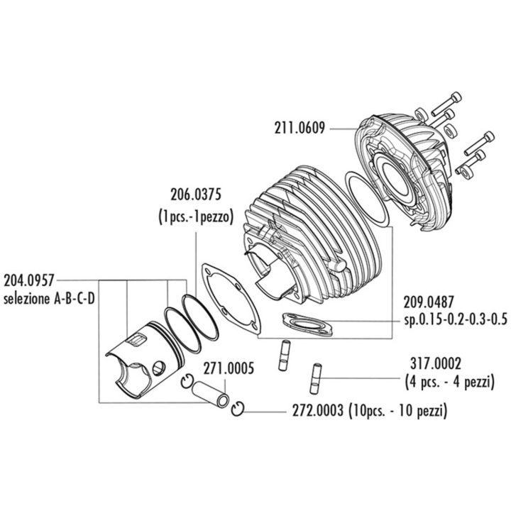Cylinderkit POLINI – bild 2