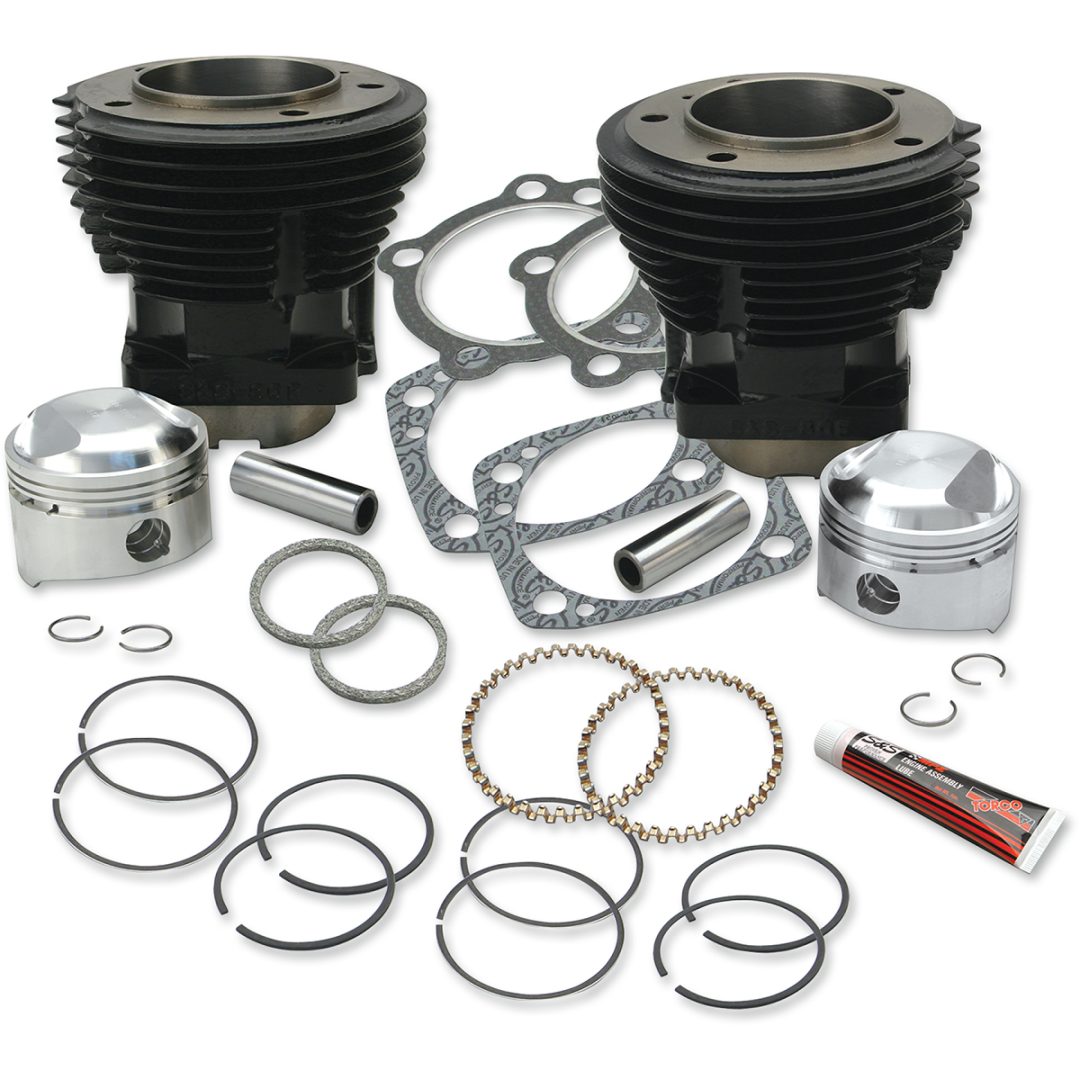Cylinderkit Stock Bore 80" Standard Kompression Pulverlackerad S&S Cycle