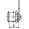 Cylinderlås 20 mm Förkromad Mässing Osculati – miniatyr 2